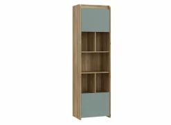 Boekenkast Hoa 59x41x204cm - decor - mauvella eik & groen