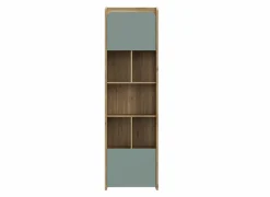 Boekenkast Hoa 59x41x204cm - decor - mauvella eik & groen