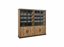 Boekenkast 234x211x48cm - decor - bruin & zwart
