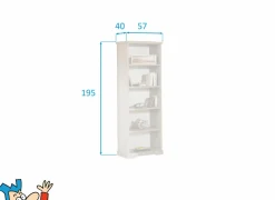 Boekenkast 57x40x195cm - decor - truffel & porcelein