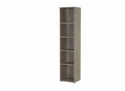 Gorbe Boekenkast 47x43x209cm - melamine - zwart & nebraska