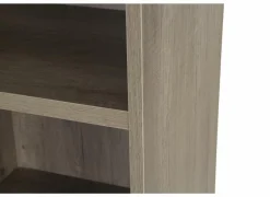 Gorbe Boekenkast 47x43x209cm - melamine - zwart & nebraska