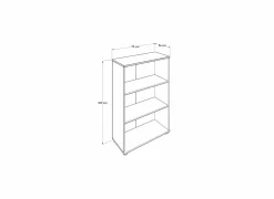 Boekenrek Meradi 72x34x109cm - melamine - bruin