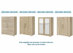 Boekenrek Prima 89x40x113cm - decor - eik