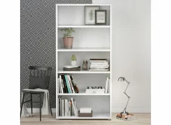 Boekenrek Prima 89x40x186cm - decor - wit