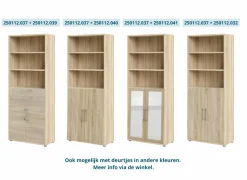 Boekenrek Prima 89x40x222cm - decor - eik