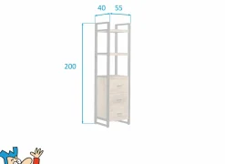 Boekenrek Sanguine 55x40x200cm - mango massief - natuur