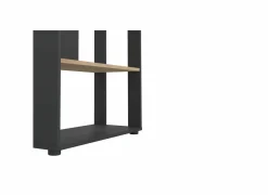 Boekenrek Sign 80x35x205cm - decor - jackson hickory bruin & matt grijs