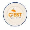 Bord C'est La Vie Ø25cm - stoneware - multicolor