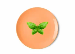 Bord Vlinder Ø30,5cm - stoneware - oranje