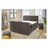 Boxspring Belair Max 180x200cm - stof - antraciet met tv-lift en opbergruimte