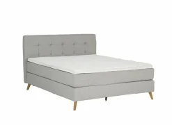 Skagen Boxspring Box Sting 180x200cm - stof - lichtgrijs