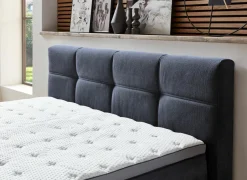 Boxspring BX2110 Portage 180x200cm - stof - grijs blauw met opbergruimte