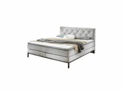 Boxspring BX2180 Rockaway 180x200cm - stof - grijs