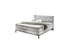 Boxspring BX2180 Rockaway 140x200cm - stof - grijs