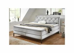 Boxspring BX2180 Rockaway 160x200cm - stof - grijs