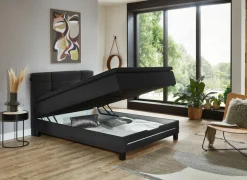 Boxspring BX2260  140x200cm - stof - antraciet met opbergruimte