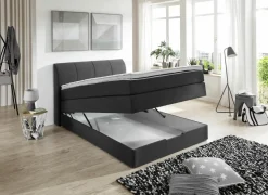 Boxspring BX1440  140x200cm - stof - antraciet  met opbergruimte