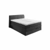 Boxspring BX1440  200x200cm - stof - antraciet met opbergruimte