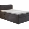 Boxspring BX1880  100x200cm - stof - grijs met opbergruimte