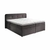 Boxspring BX1880  180x200cm - stof - grijs met opbergruimte