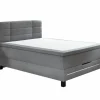 Boxspring BX2260  140x200cm - stof - lichtgrijs met opbergruimte