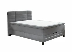 Boxspring BX2260  140x200cm - stof - lichtgrijs met opbergruimte