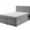 Boxspring BX890 160x200cm - stof - lichtgrijs