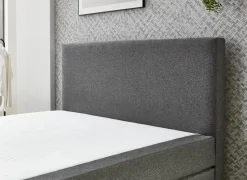 Boxspring BX890  120x200cm - stof - middengrijs