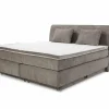 Boxspring Caren Mix 180x200cm - stof - taupe met opbergruimte