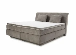 Boxspring Caren Mix 180x200cm - stof - taupe met opbergruimte