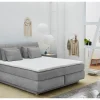 Boxspring Carla Max 160x200cm - stof - grijs met opbergruimte