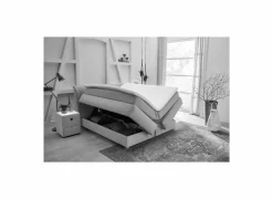 Boxspring Carla Max 160x200cm - stof - grijs met opbergruimte