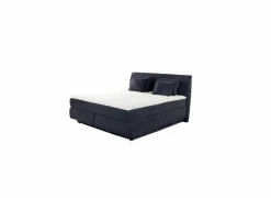 Boxspring Carla Max 180x200cm - stof - micro blauw met opbergruimte