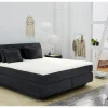 Boxspring Carla Mix 160x200cm - stof - zwart met opbergruimte