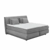 Boxspring Carla Mix 180x200cm - stof - micro grijs met opbergruimte
