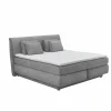 Boxspring Carla normal  180x200cm - stof - micro grijs met opbergruimte