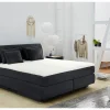 Boxspring Carla normal  180x200cm - stof - micro zwart met opbergruimte