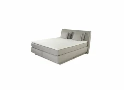 Boxspring Carla normal 180x200cm - stof - beige met opbergruimte