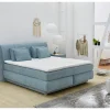 Boxspring Carla normal  180x200cm - stof - micro lichtblauw  met opbergruimte