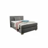 Boxspring Emilia 140x200cm - stof - grijs