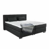 Boxspring Emilia 160x200cm - stof - antraciet