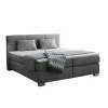 Boxspring Emilia 180x200cm - stof - grijs