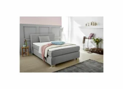 Boxspring Emilia 140x200cm - stof - greige