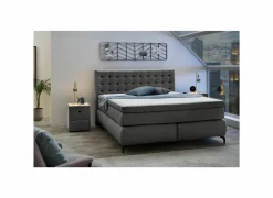 Boxspring Jessica 180x200cm - stof - antraciet