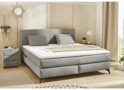 Boxspring Kira Mix 160x200cm - stof - middengrijs