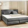 Boxspring Kira Normal 180x200cm - stof - donkergrijs