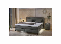 Boxspring Kira Normal 180x200cm - stof - donkergrijs