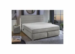 Boxspring Livia Max 180x200cm - stof - middengrijs