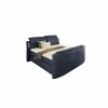 Boxspring Moviestar Max 180x200cm - stof - blauw met tv-lift